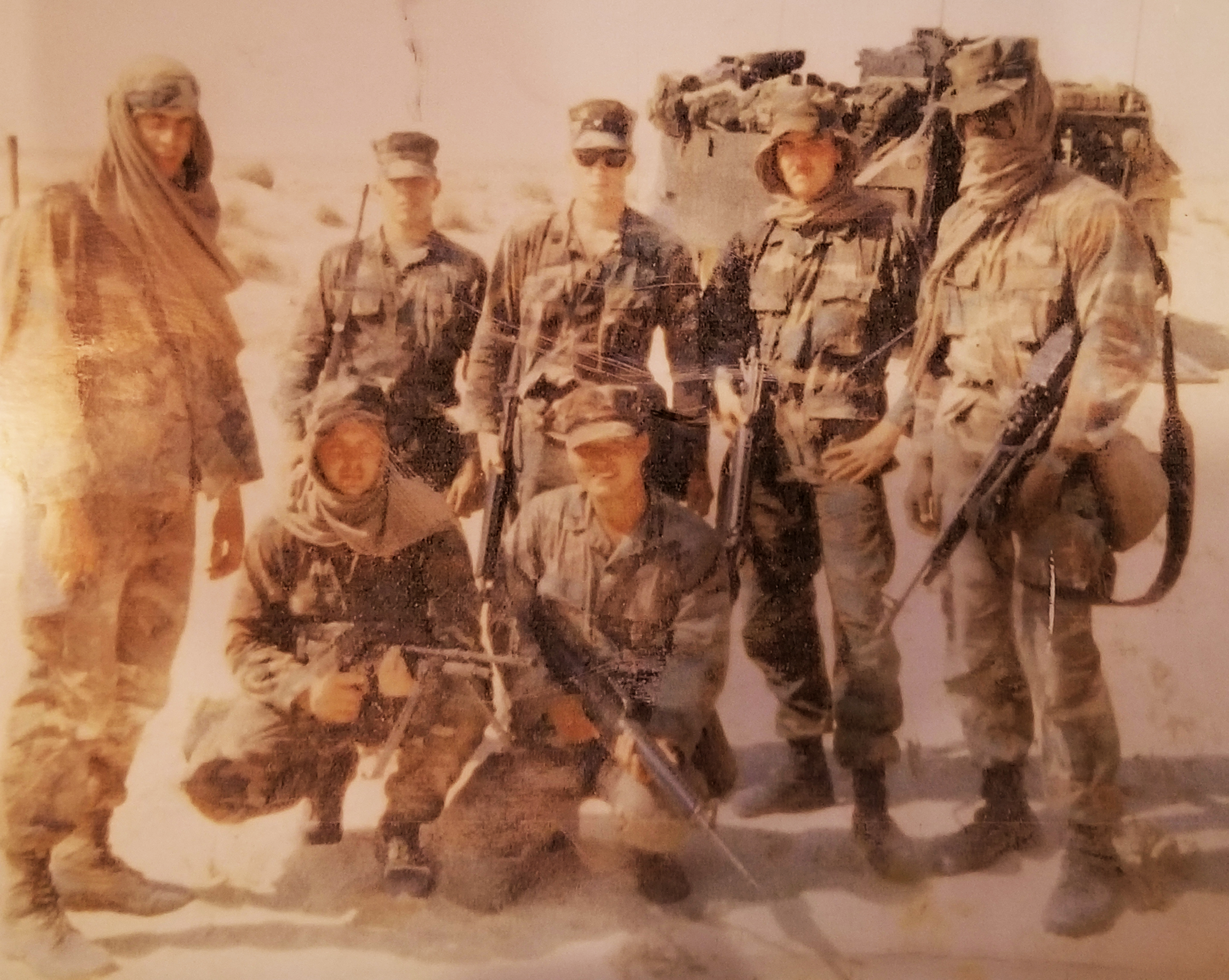 Mike's machine gun team in Desert Storm