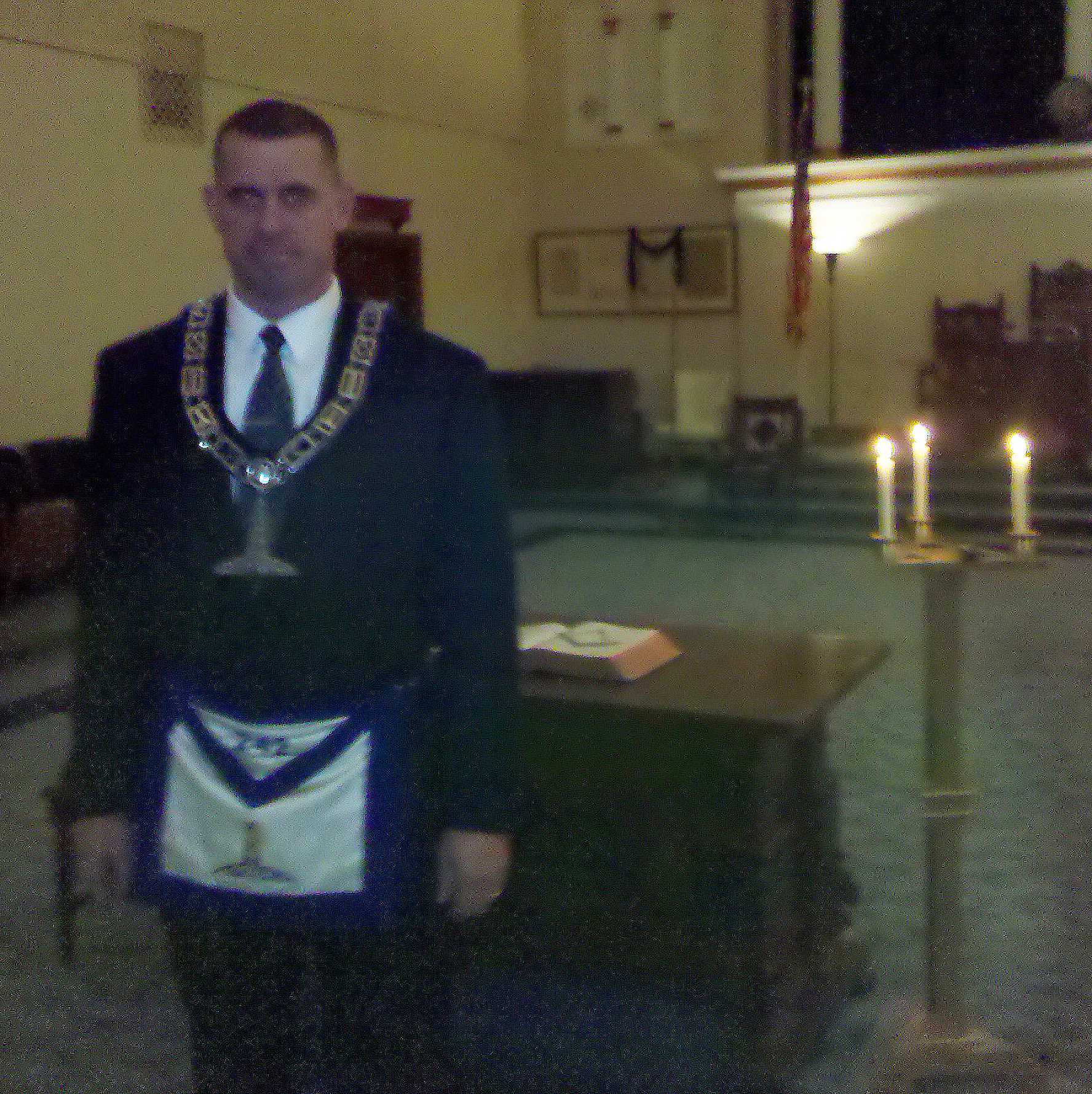 Mike as the Senior Warden of his Masonic Lodge